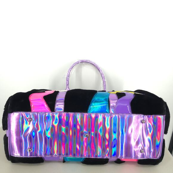Dolls Kill Current Mood Lost in Wonderland Fuzzy Weekender Bag New - Picture 9 of 15